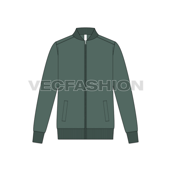 Mens Knitted Bomber Jacket - VecFashion