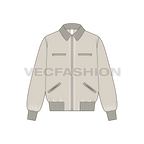 Mens Mechanic Jacket Flat Sketch flat sketch, front view