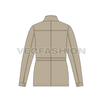 Mens Mountain Jacket flat sketch, back view