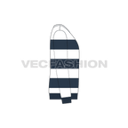 Mens nautical sweatshirt flat sketch, side view