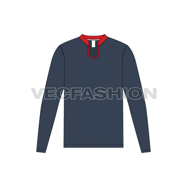 Men's Soccer Crew Neck Raglan Jersey Mockup - Back View