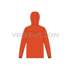 Mens Outdoor Climbing Jacket Vector Template flat sketch, back view