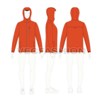 Mens Outdoor Climbing Jacket Vector Template flat sketch, croqui sketch