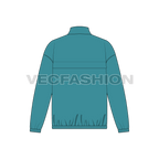 Mens Outdoor Windbreaker flat sketch, back view