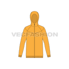 Mens Outerwear Jacket flat sketch, front view