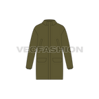Mens Outerwear Jacket flat sketch, front view