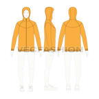 Mens Outerwear Jacket flat sketch, croqui sketch