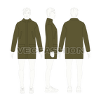 Mens Outerwear Jacket flat sketch, croqui sketch
