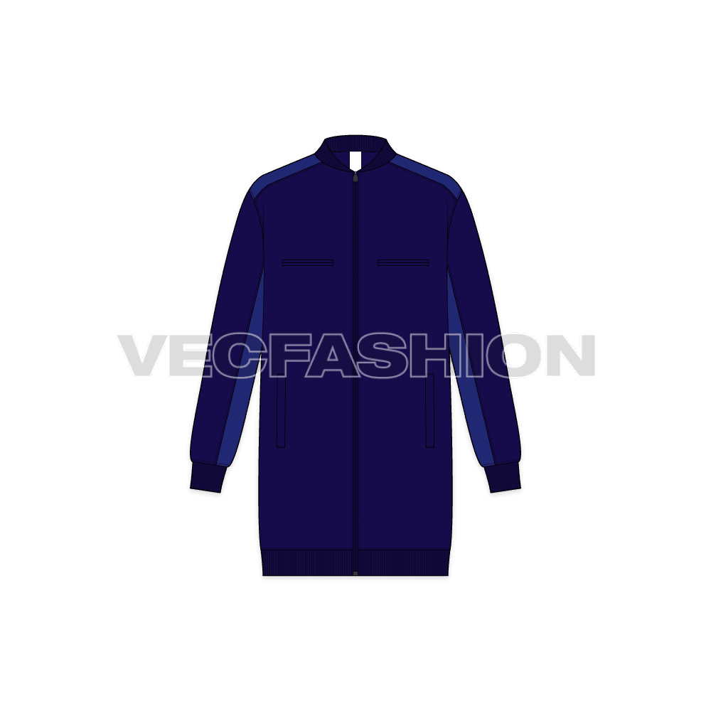 Mens Oversized Bomber Jacket front view