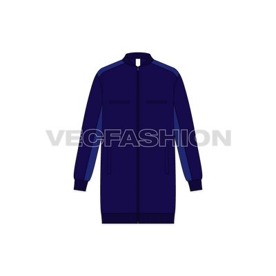 Mens Oversized Bomber Jacket front view