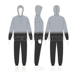 Mens Oversized Hoodie with Track Pants - VecFashion