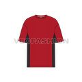 Mens oversized mesh t-shirt flat sketch, front view