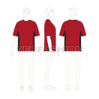 Mens oversized mesh t-shirt flat sketch, croqui sketch