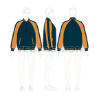 Mens Oversized Running Jacket flat sketch, croqui sketch