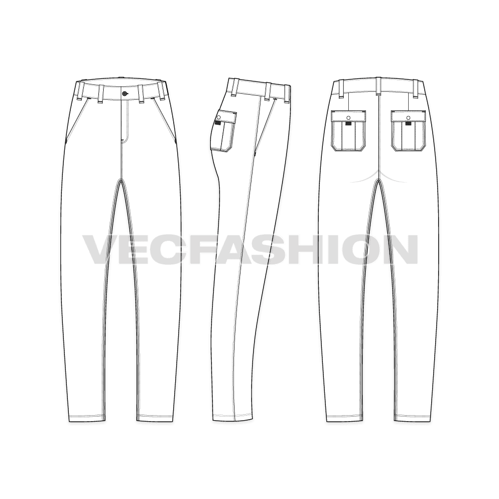 Mens panelled hoodie flat sketch, matching white cotton pants