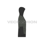 Mens panelled hoodie flat sketch, side view