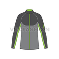 Mens Performance Sport Jacket flat sketch, front view