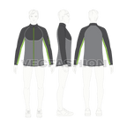 Mens Performance Sport Jacket flat sketch, croqui sketch