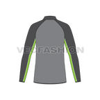 Mens Performance Sport Jacket flat sketch, back view