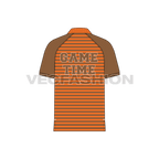 Mens polo shirt flat sketch, back view