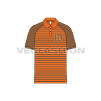 Mens polo shirt flat sketch, front view