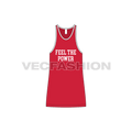 Mens pro gym tank flat sketch, front view