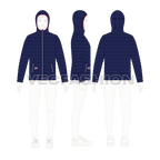 Mens Puffer Coat flat sketch, croqui sketch