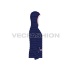 Mens Puffer Coat flat sketch, side view