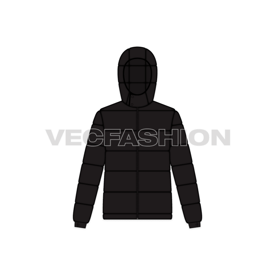 Mens Puffer Jacket With Detachable Hood Vecfashion 