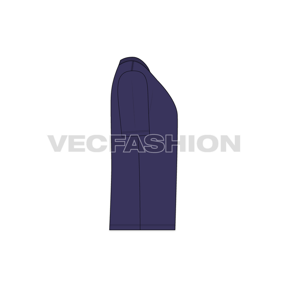 Mens Purple V Neck T-Shirt
