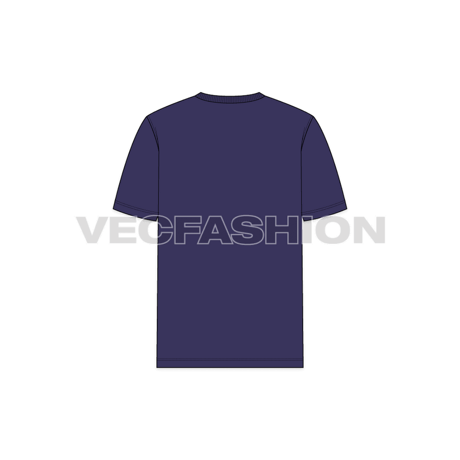Mens Purple V Neck T-shirt - VecFashion