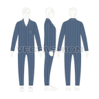 Mens pyjama shirt nightsuit flat sketch, on croqui