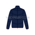 Mens Quilted Windbreaker Jacket flat sketch, front view