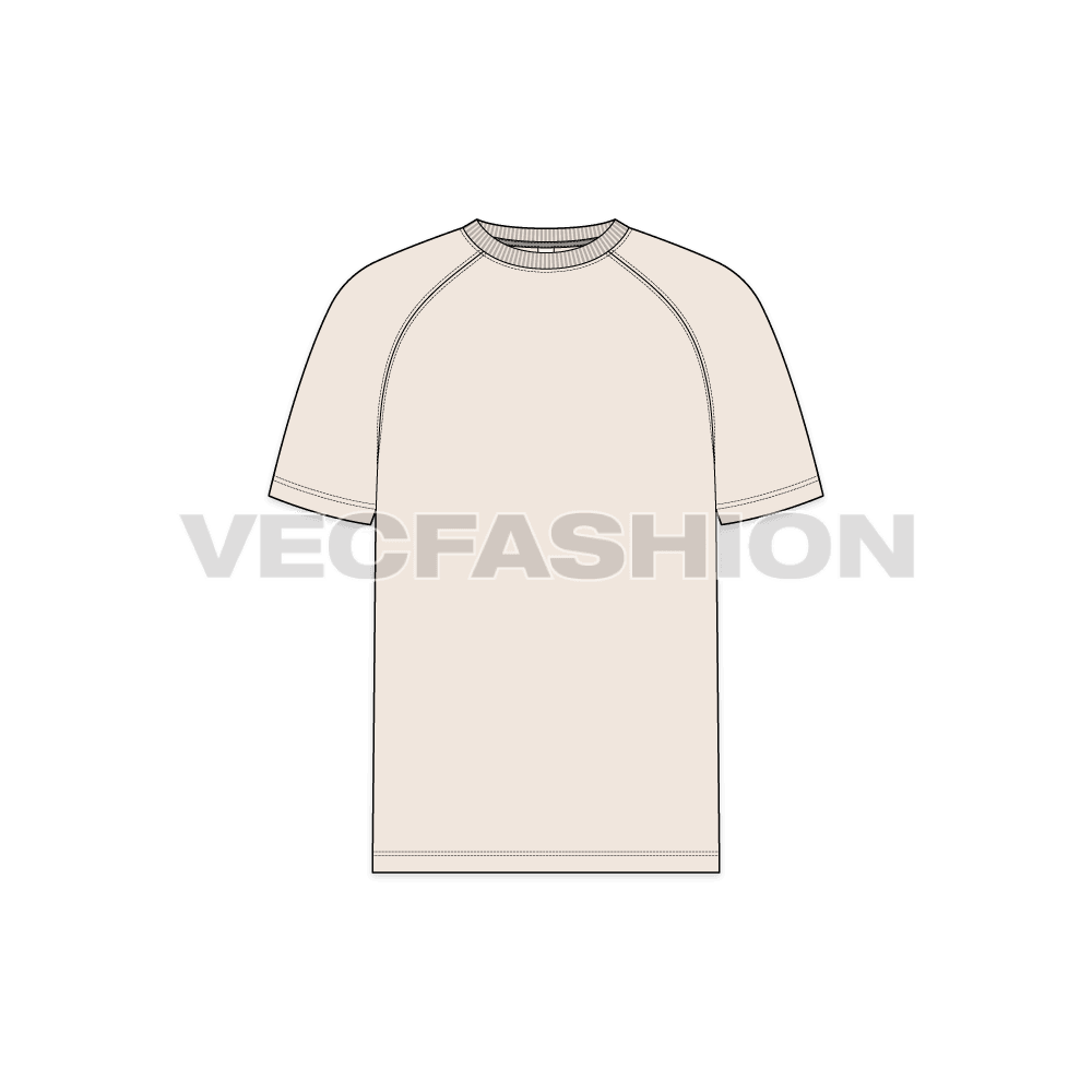 RAGLAN SLEEVE TEE Fashion Flat Sketch Template Royalty Free SVG, Cliparts,  Vectors, and Stock Illustration. Image 124069504.