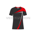Mens rash guard moto sport shirt flat sketch, front view