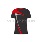Mens rash guard moto sport shirt flat sketch, back view