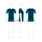 Mens rash guard sport shirt flat sketch, croqui sketch