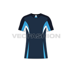 Mens rash guard sublimated t-shirt flat sketch, front view