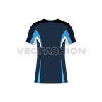 Mens rash guard sublimated t-shirt flat sketch, back view