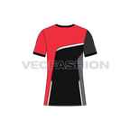 Mens rash guard t-shirt flat sketch, back view