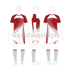 Mens rugby uniform kit, cad flat sketch, croqui sketch