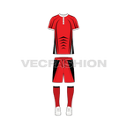 Mens rugby uniform kit, henley neck flat sketch, front view