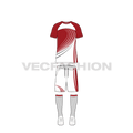 Mens rugby uniform kit, cad flat sketch, front view