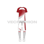 Mens rugby uniform kit, cad flat sketch, front view