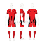 Mens rugby uniform kit, henley neck flat sketch, croqui sketch