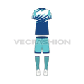 Mens rugby uniform kit, matching set flat sketch, front view