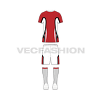 Mens rugby uniform kit, white shorts flat sketch, back view