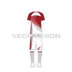 Mens rugby uniform kit, cad flat sketch, back view