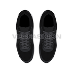 Mens running sneakers, black white flat sketch, view 3