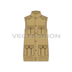 Mens Safari Hunting Vest VecFashion